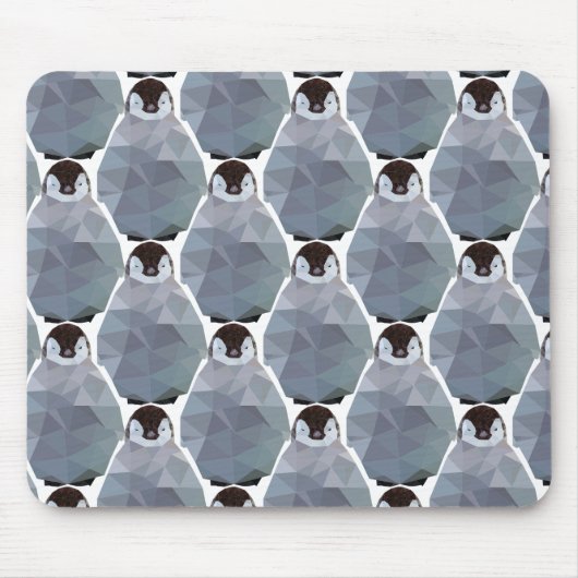 Geometrische pinguïn Huddle Print Muismat (Voorkant)
