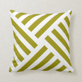 Geometrische Pinwielband in Chartreuse Kussen