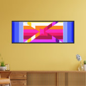 Geometrische Pixels Canvas Afdruk (Insitu (Woonkamer))
