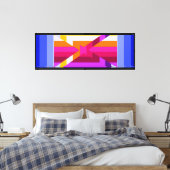 Geometrische Pixels Canvas Afdruk (Insitu (Slaapkamer))