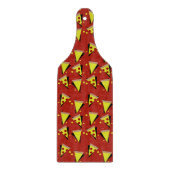 Geometrische Pizza Pepperoni Italiaanse Slice Snijplank (Voorkant)