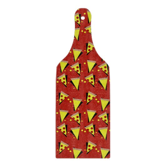 Geometrische Pizza Pepperoni Italiaanse Slice Snijplank (Voorkant)