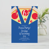 Geometrische Pizza Slices Party Toppings Birthday Kaart (Staand voorkant)