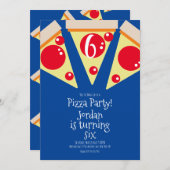 Geometrische Pizza Slices Party Toppings Birthday Kaart (Voorkant / Achterkant)