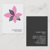 Geometrische Plant ventilator - Roze Visitekaartje (Voorkant / Achterkant)