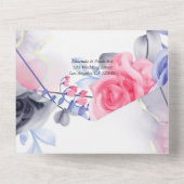 Geometrische platte zilveren inktweduwen in één In All In One Uitnodiging (Achterkant)