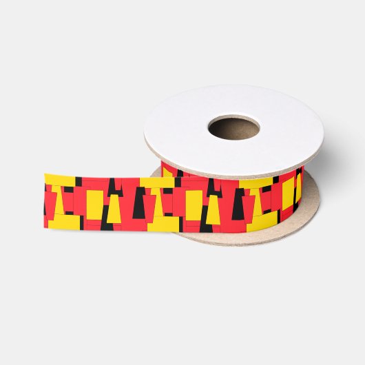 Geometrische Pleasure Satijnen Lint (Spoel)