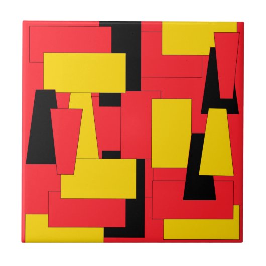 Geometrische Pleasure Tegeltje (Voorkant)