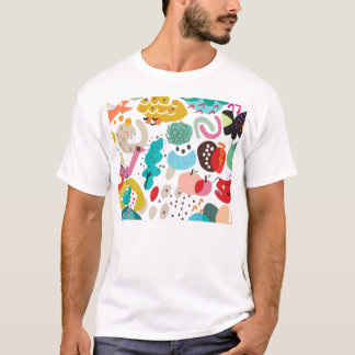 Geometrische Pop Art Blokken T-shirt