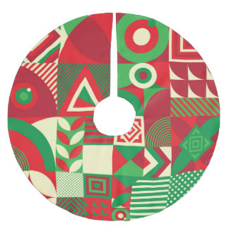 Geometrische Pop: Kleurrijke Abstracte Tegels. Kerstboom Rok