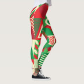 Geometrische Pop: Kleurrijke Abstracte Tegels. Leggings (Rechts)