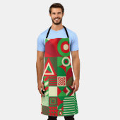 Geometrische Pop: Kleurrijke Abstracte Tegels. Schort (Gedragen)