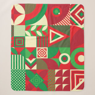 Geometrische Pop: Kleurrijke Abstracte Tegels. Sherpa Deken