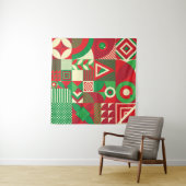 Geometrische Pop: Kleurrijke Abstracte Tegels. Wandkleed (In Situ (horizontaal))