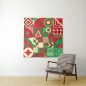 Geometrische Pop: Kleurrijke Abstracte Tegels. Wandkleed (In situ)