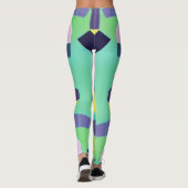 Geometrische Pop kunst Leggings (Achterkant)