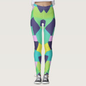 Geometrische Pop kunst Leggings (Voorkant)