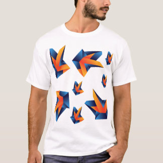 Geometrische precisie: gedurfde abstractie t-shirt