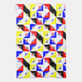 Geometrische primaire Bauhaus Theedoek (Verticaal)