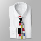 Geometrische primaire kleuren abstract ontwerp stropdas (Gebonden)