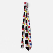 Geometrische primaire kleuren abstract ontwerp stropdas (Achterkant)