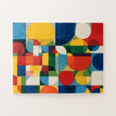 Geometrische primaire vormen 30 stukken oversized legpuzzel (Horizontaal)