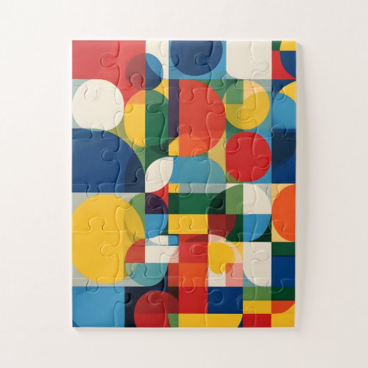 Geometrische primaire vormen 30 stukken oversized legpuzzel (Verticaal)