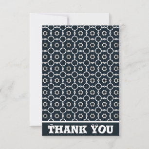 Geometrische print bedankkaart