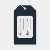 Geometrische print cadeaulabel (Achterkant)