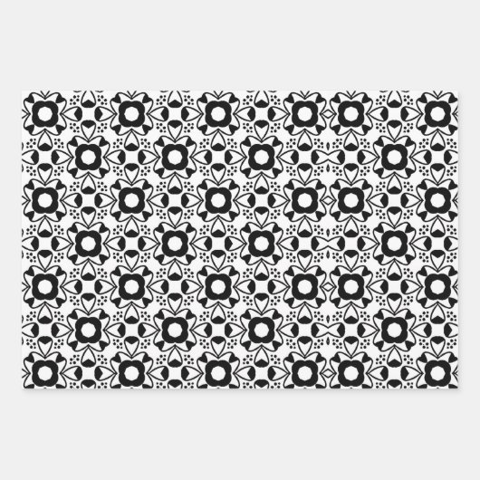 Geometrische print Verpakking Papieren Bladen Set  Inpakpapier Vel (Voorkant 3)