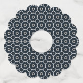 Geometrische print wijnglaslabel (Voorkant)