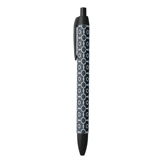 Geometrische print zwarte inkt pen (Top (Verticaal))