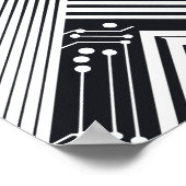 Geometrische printplaat Abstract ontwerp Poster (Hoek)