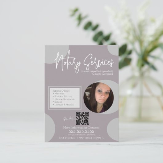 Geometrische publieke notariscode QR-code voor het Briefkaart (Staand voorkant)