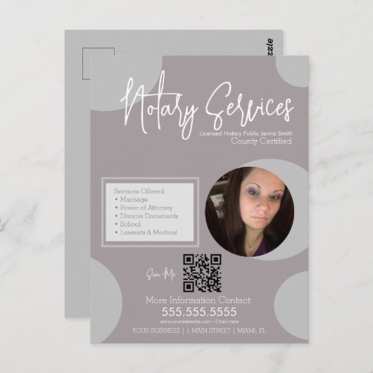 Geometrische publieke notariscode QR-code voor het Briefkaart (Voorkant / Achterkant)