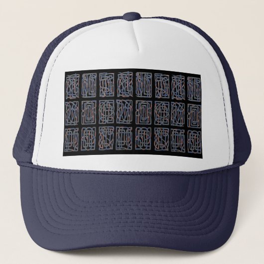 Geometrische Pulse Foam Trucker Hoed Pet (Voorkant)