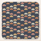 Geometrische puntcirkelpatroon kartonnen onderzetters (Voorkant)