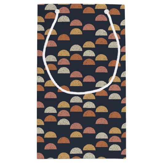 Geometrische puntcirkelpatroon klein cadeauzakje (Achterkant)