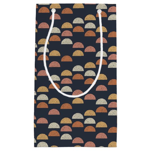 Geometrische puntcirkelpatroon klein cadeauzakje (Voorkant)