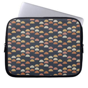 Geometrische puntcirkelpatroon laptop sleeve