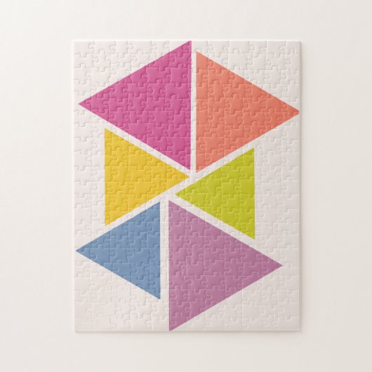 Geometrische puzzel uit de midden eeuw legpuzzel (Verticaal)