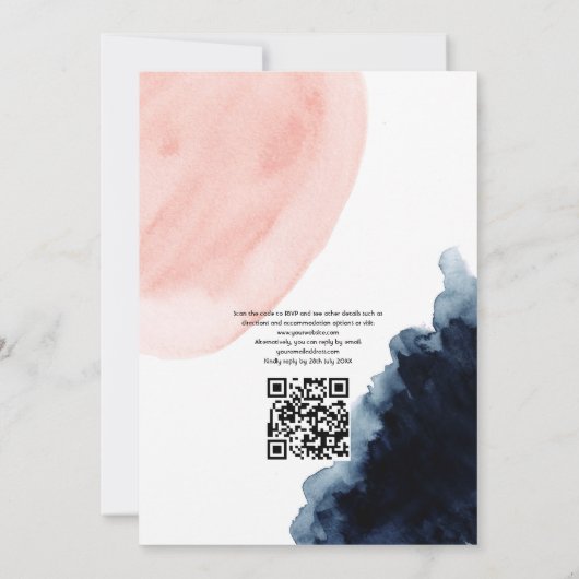 Geometrische QR-code voor zeemacht en zwarte Water Kaart (Achterkant)