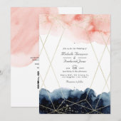 Geometrische QR-code voor zeemacht en zwarte Water Kaart (Voorkant / Achterkant)