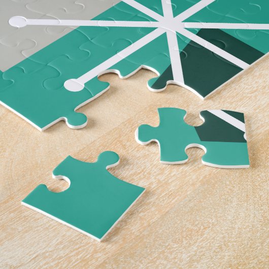 Geometrische quadranen Abstracte kunst Legpuzzel (Zijkant)