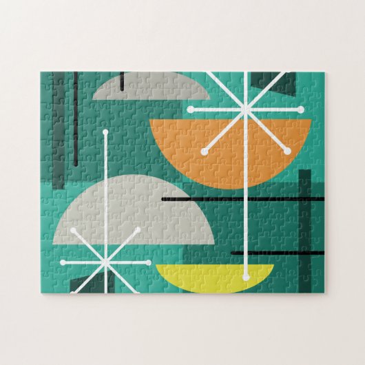 Geometrische quadranen Abstracte kunst Legpuzzel (Horizontaal)