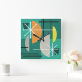 Geometrische quadranen Abstracte kunst Vierkante Klok (Huis)