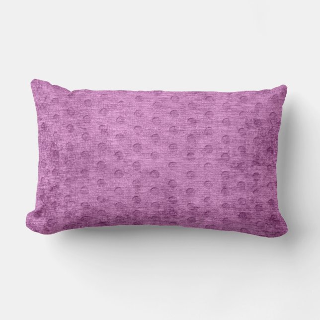 Geometrische radiant Orchid Girly Chenille Textuur Kussen (Voorkant)