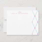 Geometrische raspatroon, aangepast notitiekaartje (Voorkant)