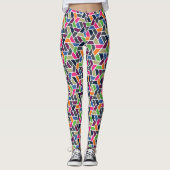 Geometrische raster leggings (Voorkant)