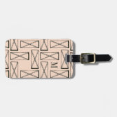 Geometrische rechthoek X ontwerp Bagagelabel (Voorkant horizontaal)